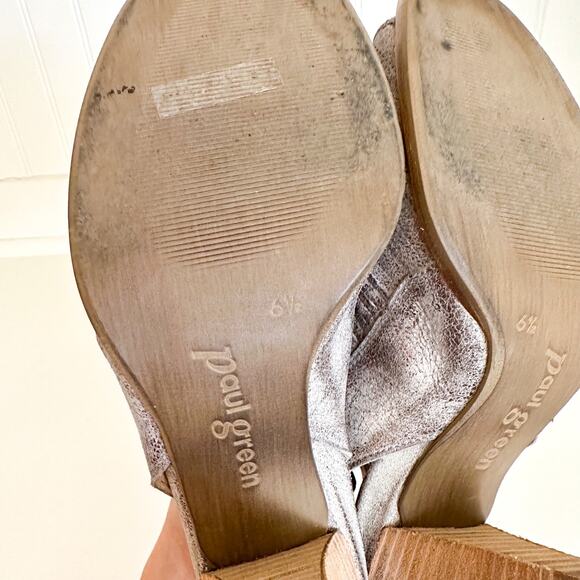 Paul Green Cayanne Peep Toe Sandal in Smoke Leather - Picture 8 of 11